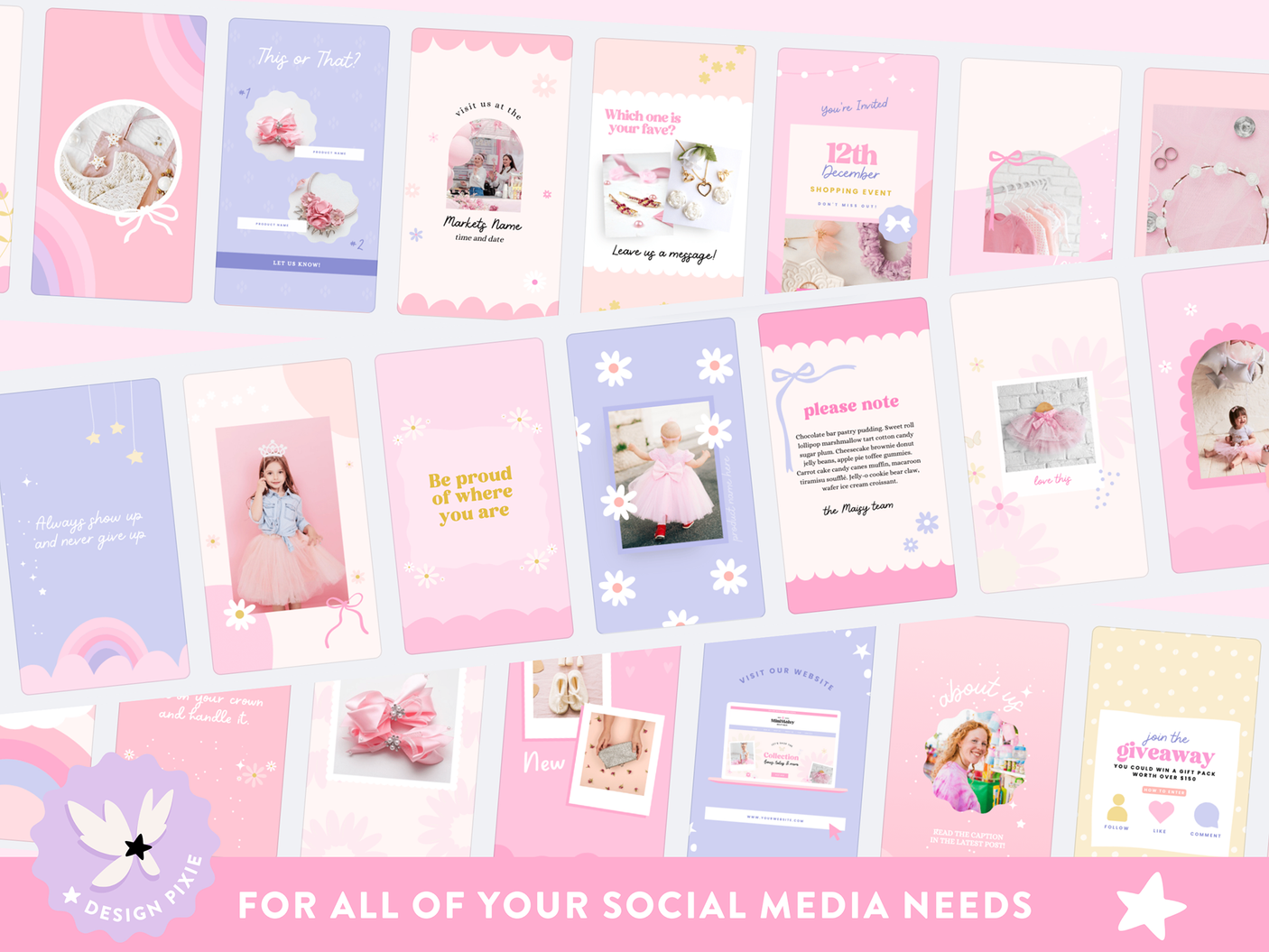 Girly Boutique Instagram Templates Canva