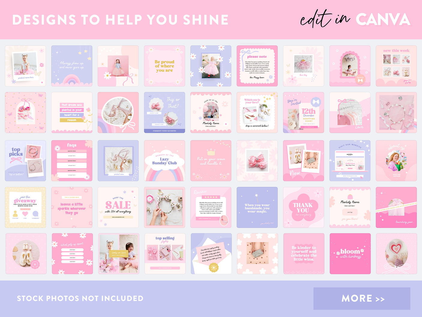 Girly Boutique Instagram Templates Canva