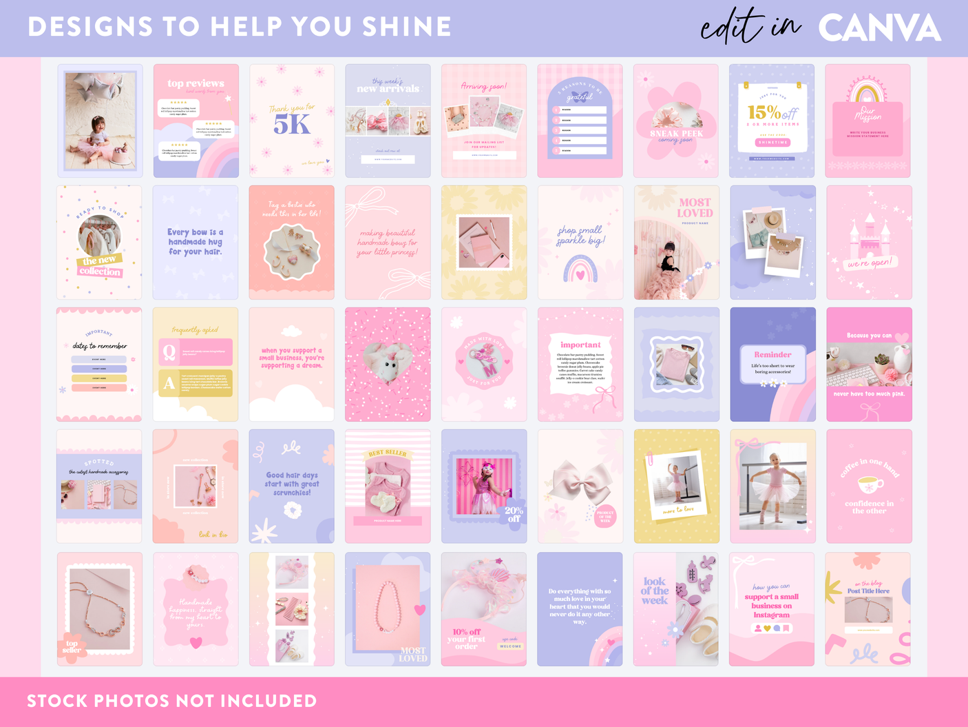 Girly Boutique Instagram Templates Canva