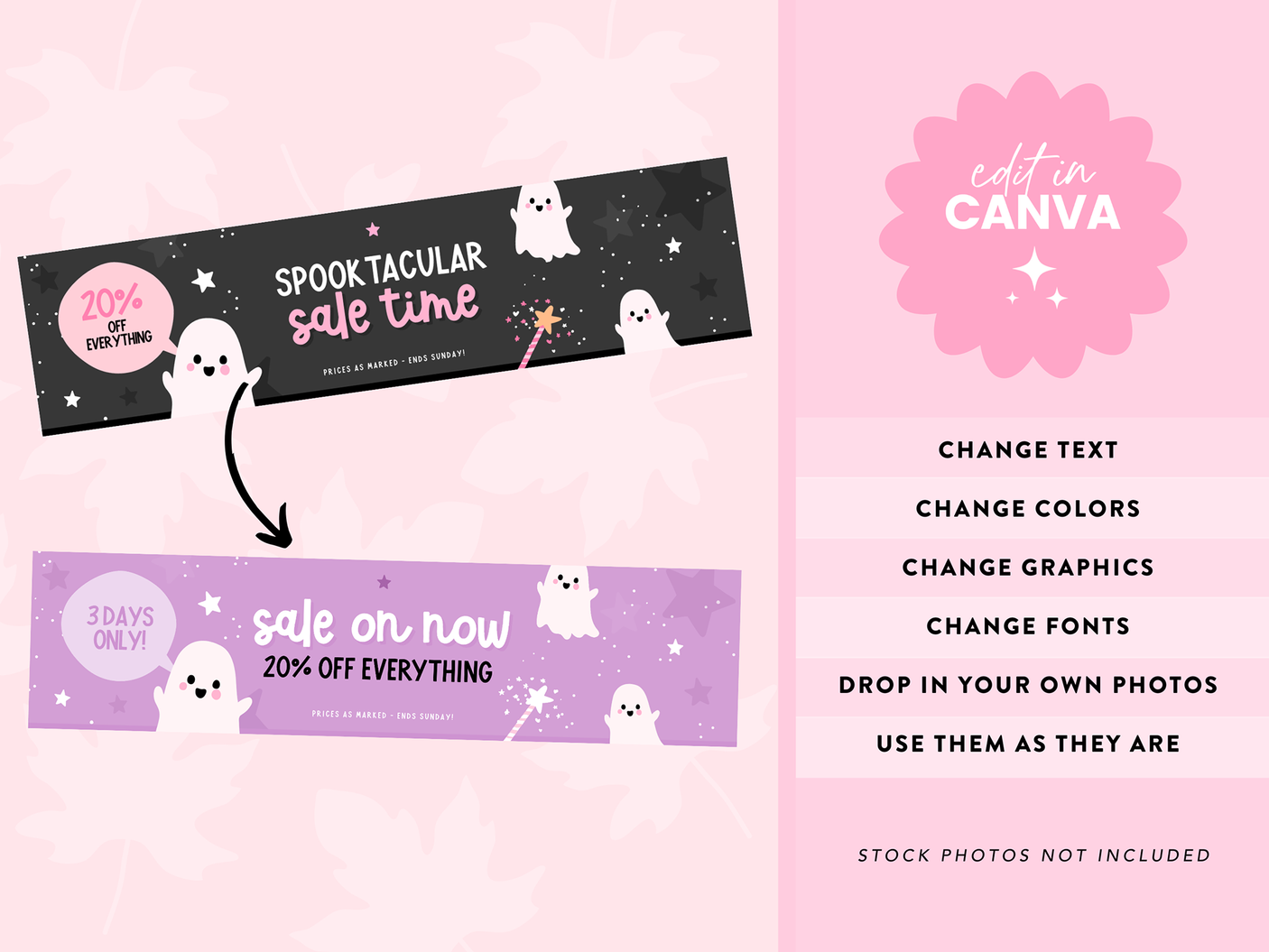 Cute Fall Etsy Shop Banners