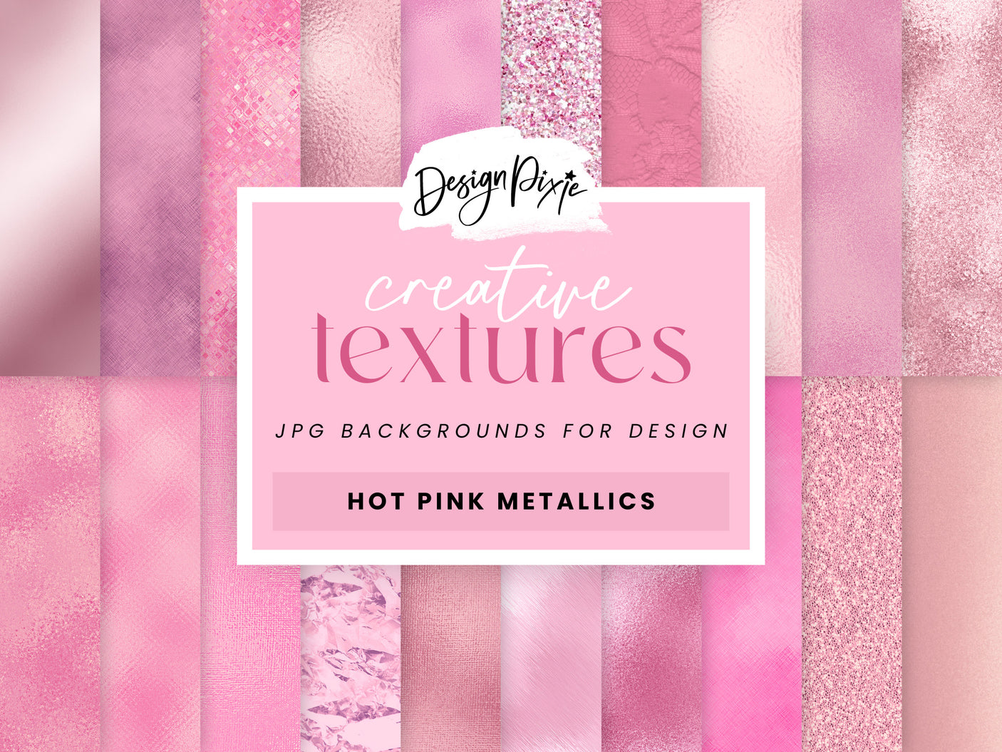 Hot Pink Digital Papers - Design Pixie