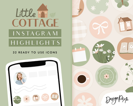 Cottagecore Instagram Highlight Icons - Design Pixie