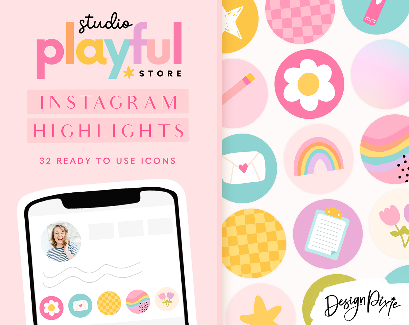 Playful Instagram Highlight Icons - Design Pixie