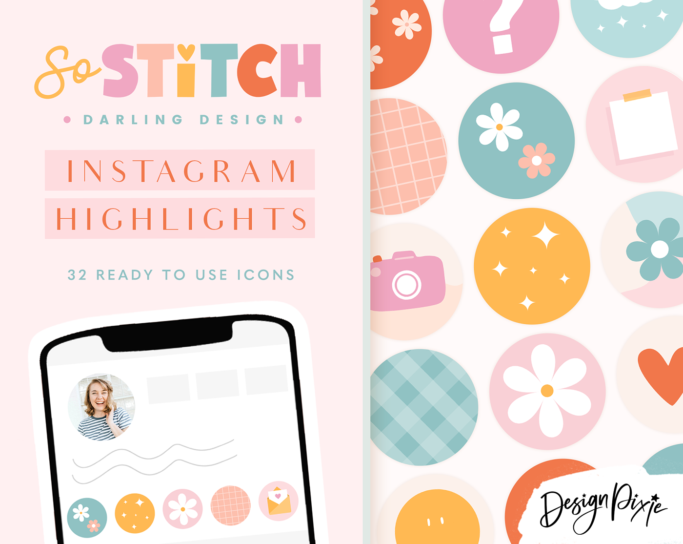 So Stitch Instagram Highlight Icons - Design Pixie