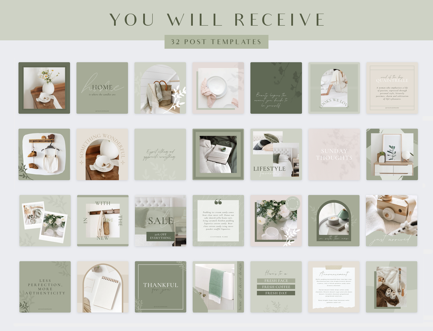 Olive And Avery Instagram Post Templates - Design Pixie