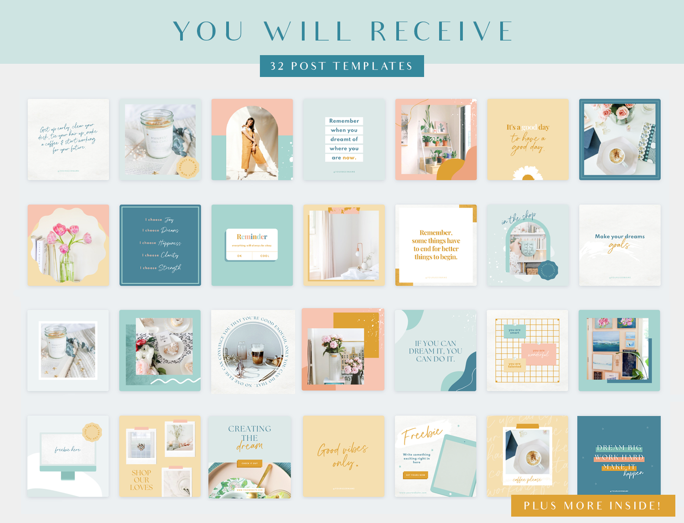 Dream You Instagram Post Templates - Design Pixie
