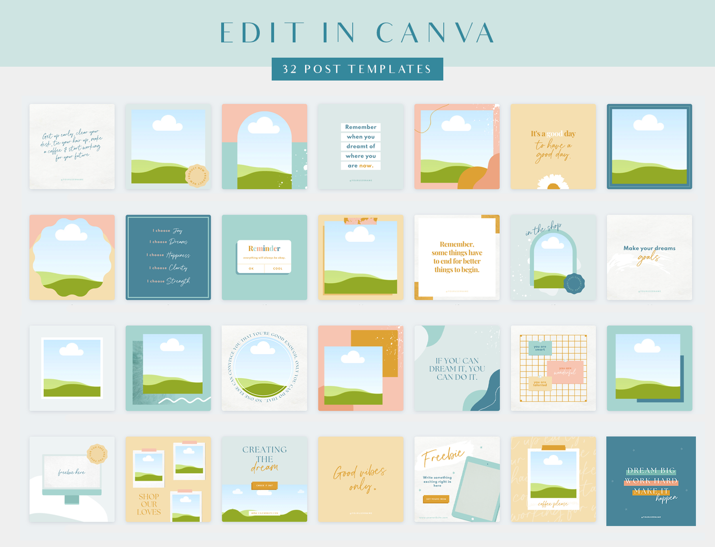 Dream You Instagram Post Templates - Design Pixie