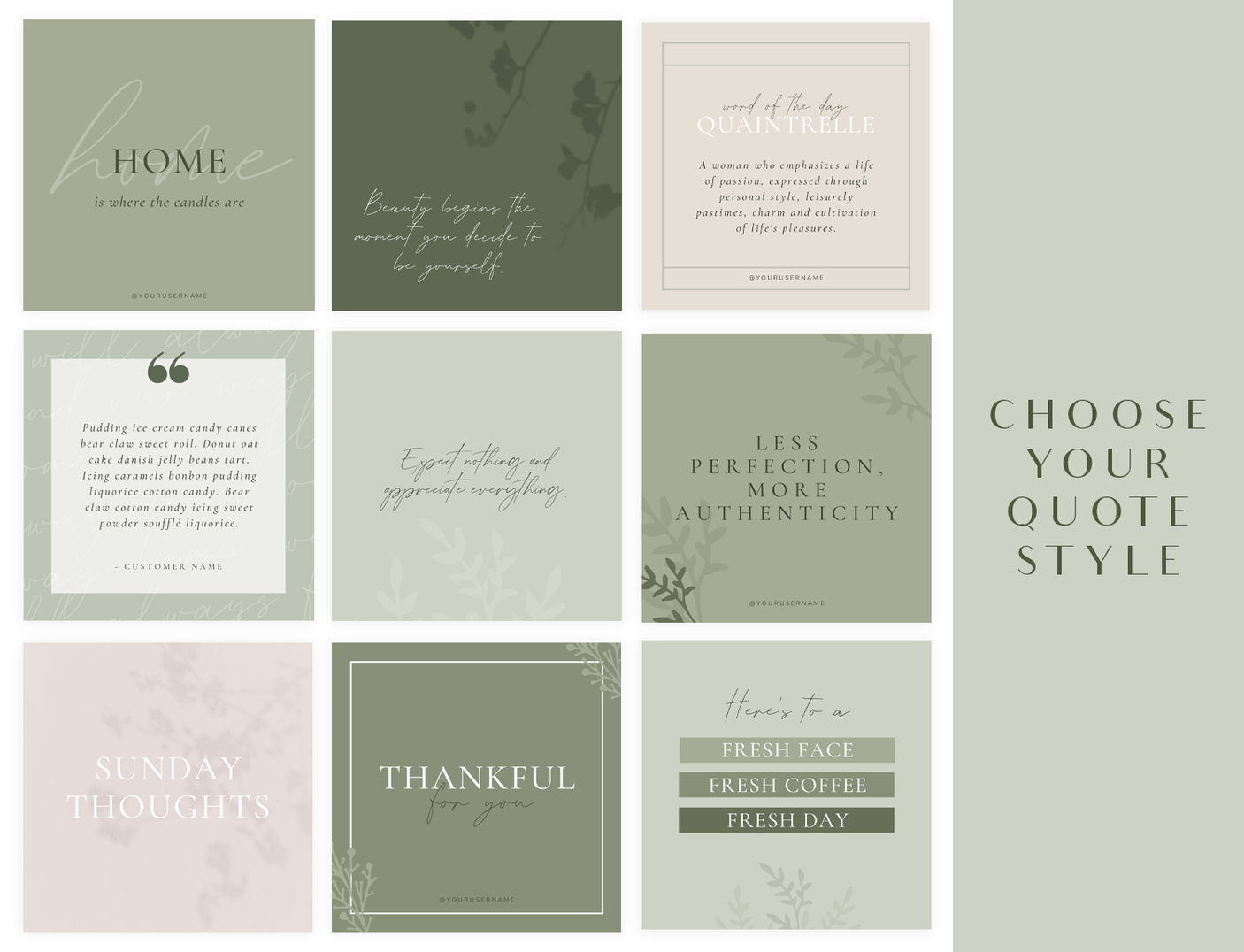 Olive And Avery Instagram Post Templates - Design Pixie