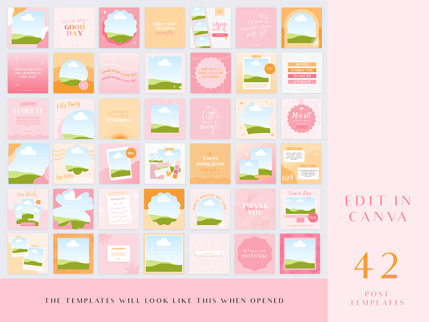 Candy Wishes Instagram Post Templates - Design Pixie