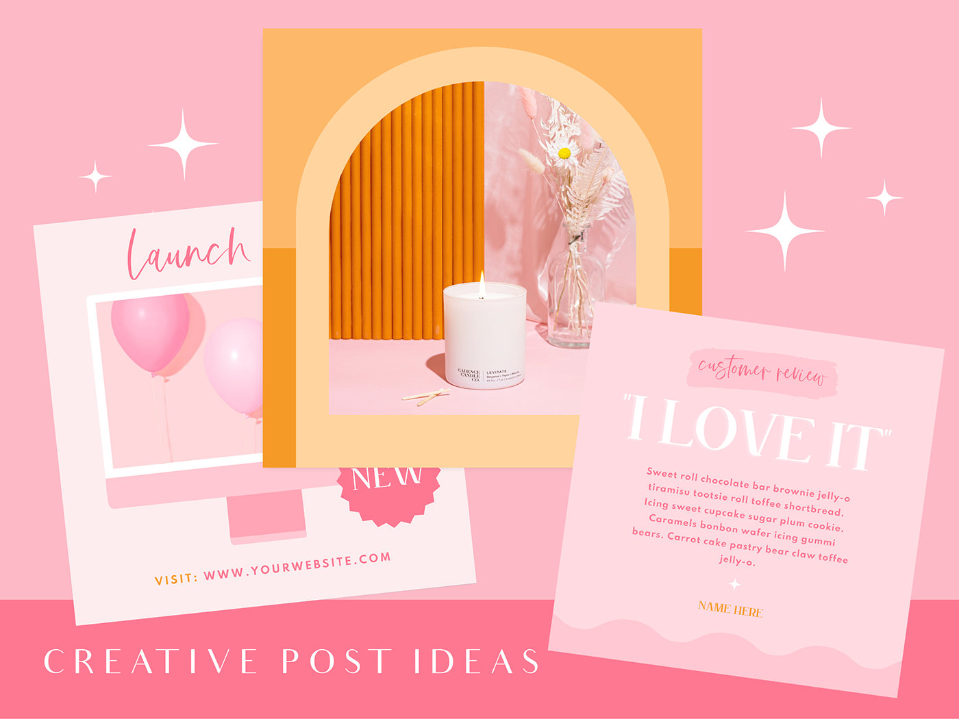 Candy Wishes Instagram Post Templates - Design Pixie