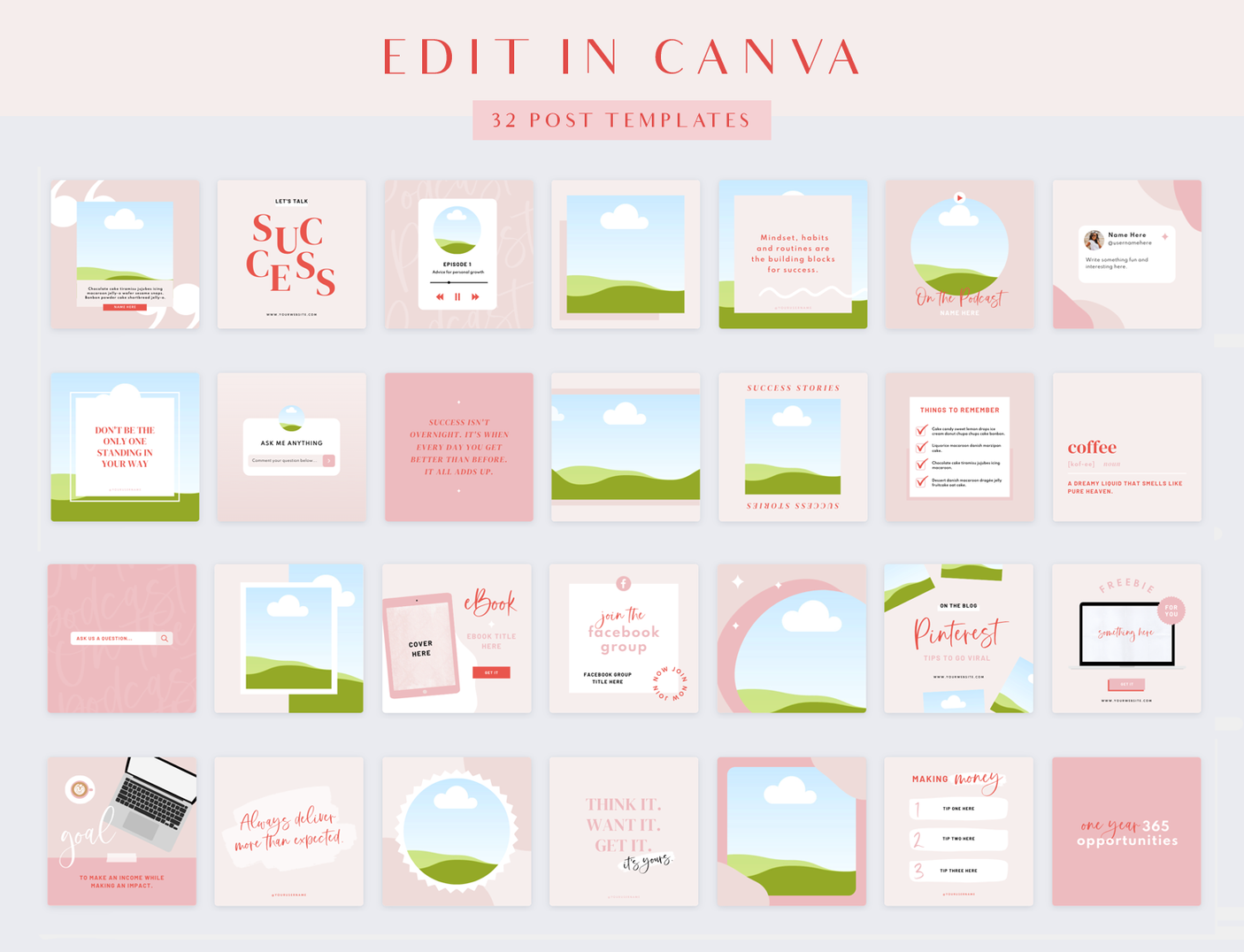 Million Babe Instagram Post Templates - Design Pixie