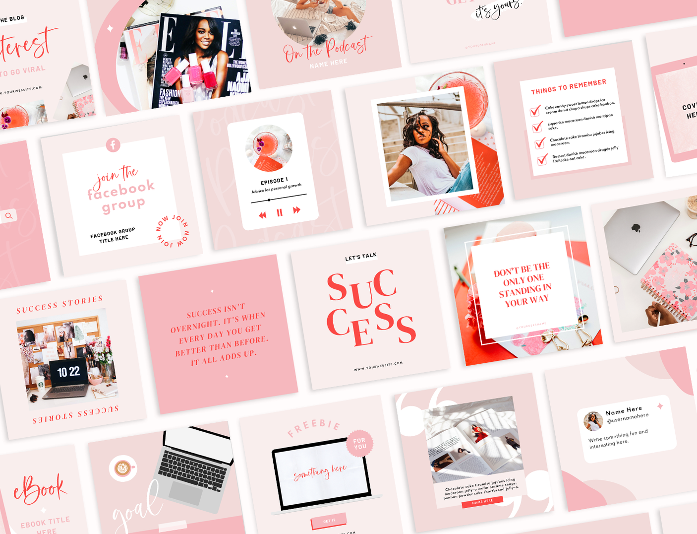 Million Babe Instagram Post Templates - Design Pixie