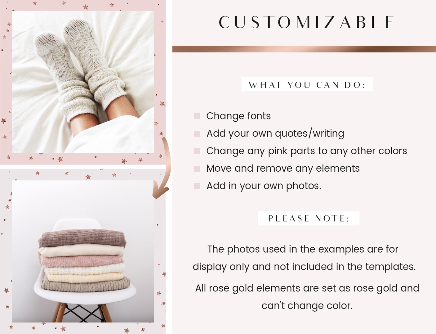 Rose Gold Instagram Post Templates - Design Pixie