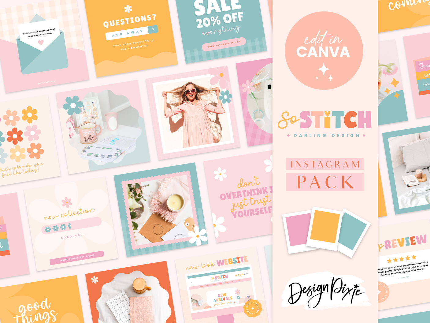 So Stitch Instagram Post Templates