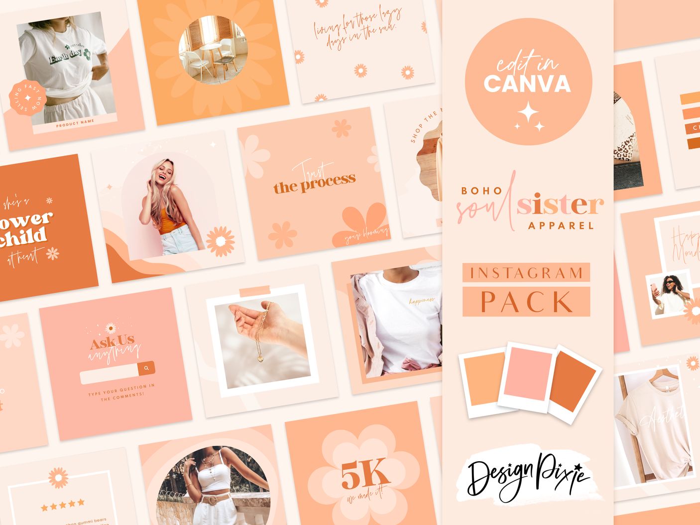 Boho Soul Sister Instagram Post Templates