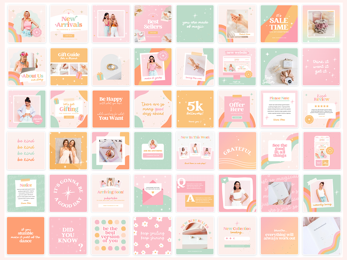Magical Wishes Instagram Post Templates - Design Pixie