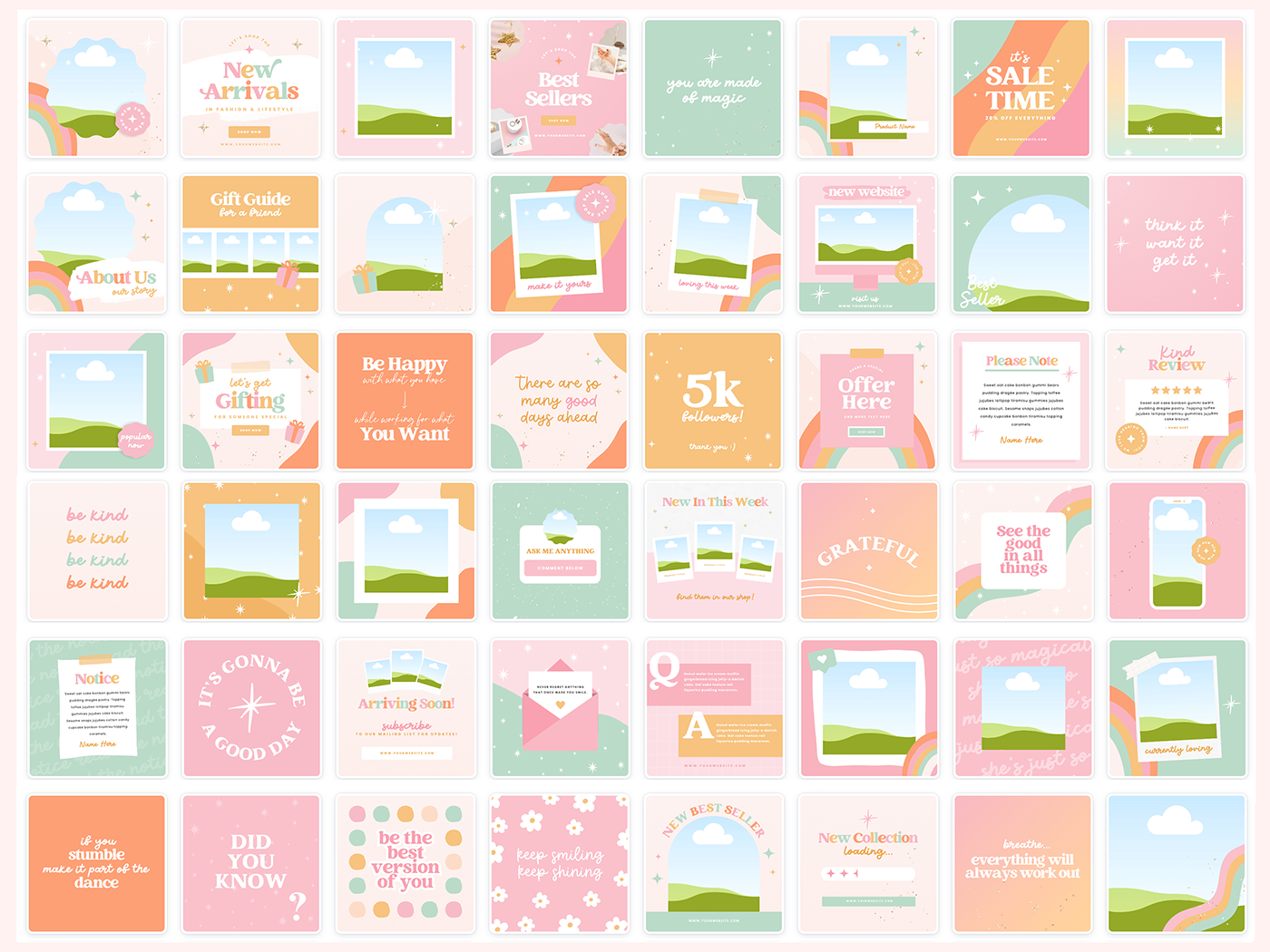 Magical Wishes Instagram Post Templates - Design Pixie