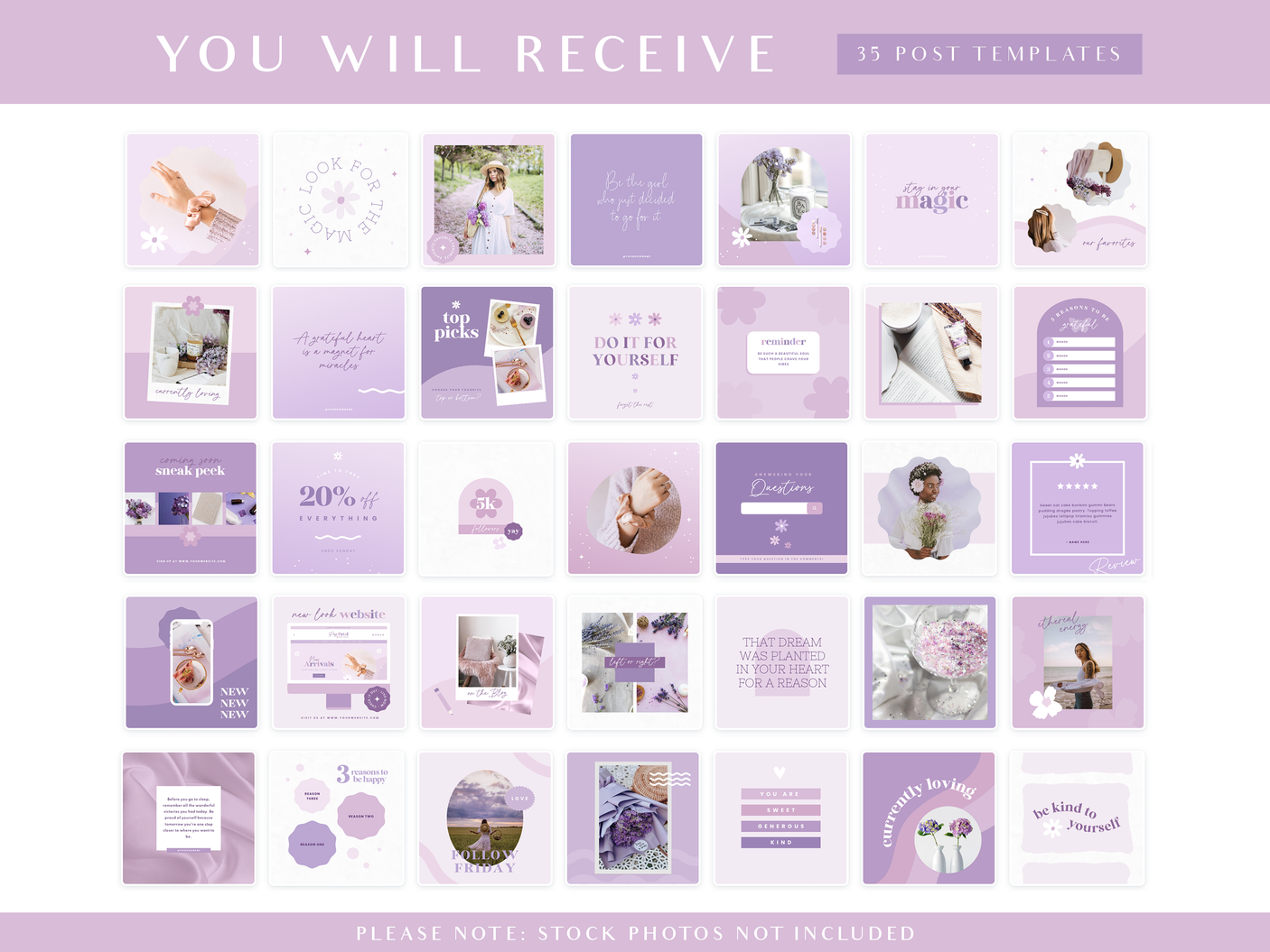 Purple Instagram Post Templates - Design Pixie