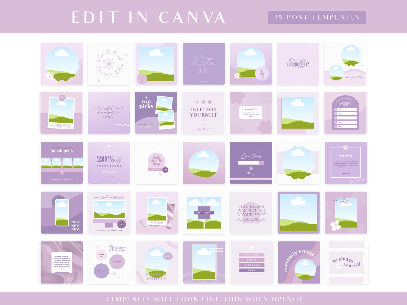 Purple Instagram Post Templates - Design Pixie