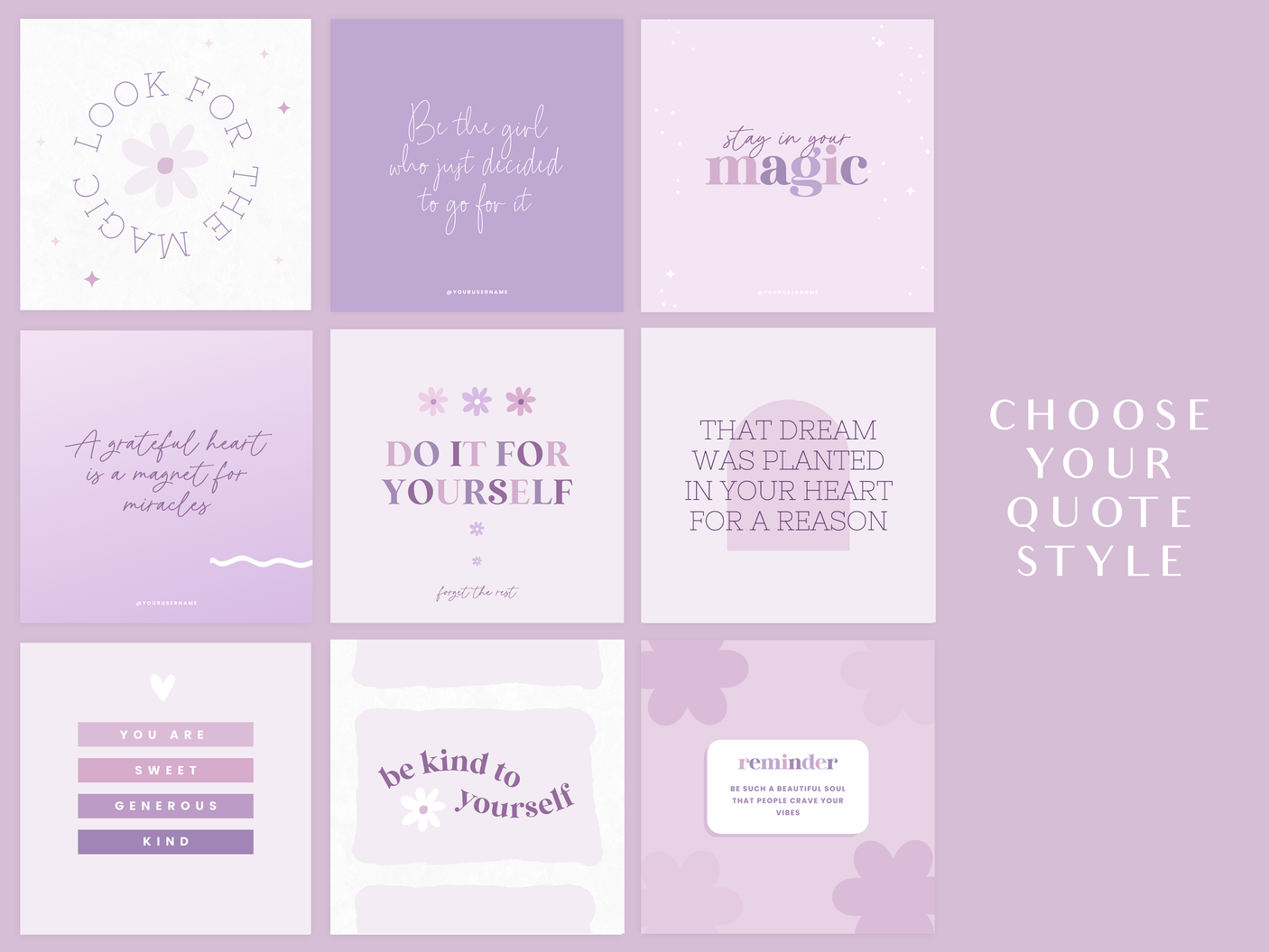 Purple Instagram Post Templates - Design Pixie