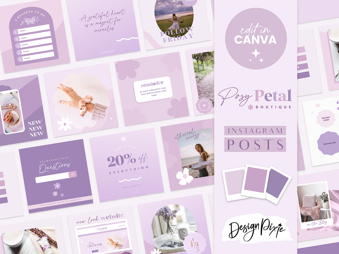 Purple Instagram Post Templates - Design Pixie