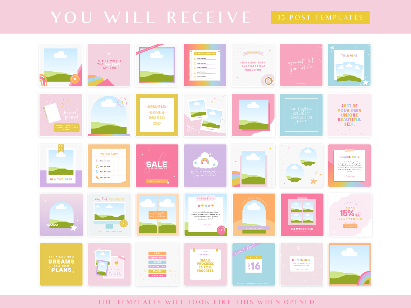 Starry Printables Instagram Post Templates - Design Pixie