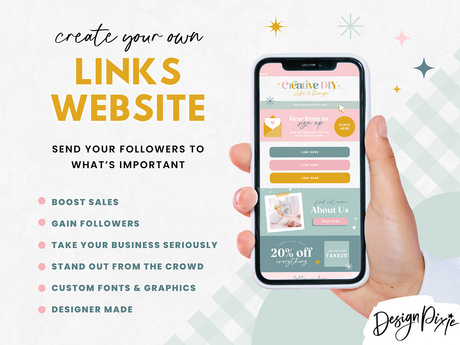 Link In Bio Template - Creative DIY - Design Pixie