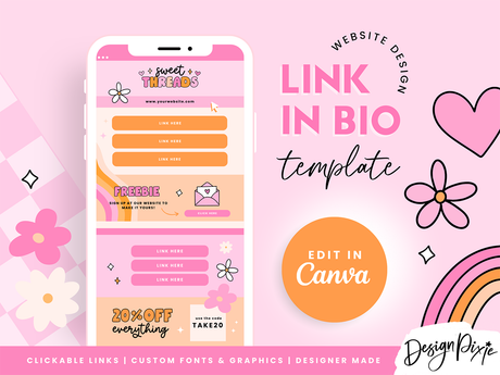 Link In Bio Template - Sweet Threads - Design Pixie
