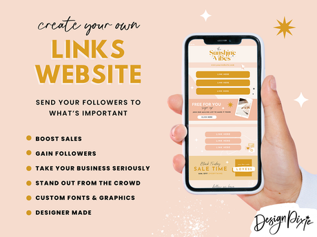 Link In Bio Templates - Sunshine Vibes - Design Pixie