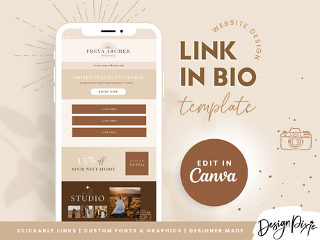 Link In Bio Template for Photographer - Design Pixie