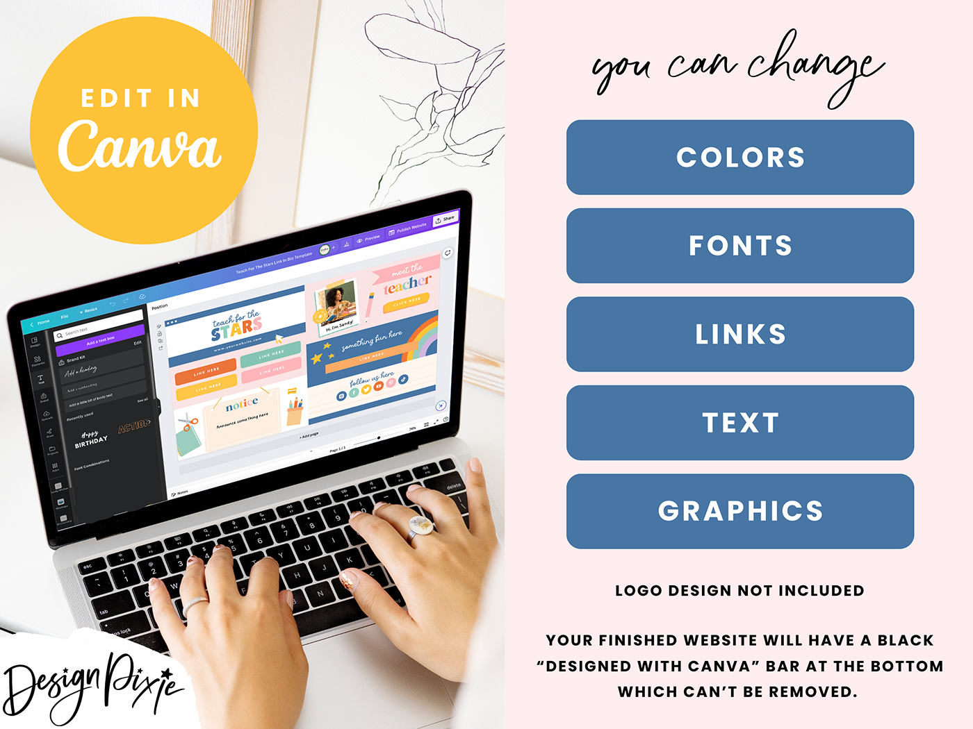 Teacher Link In Bio Template - Design Pixie