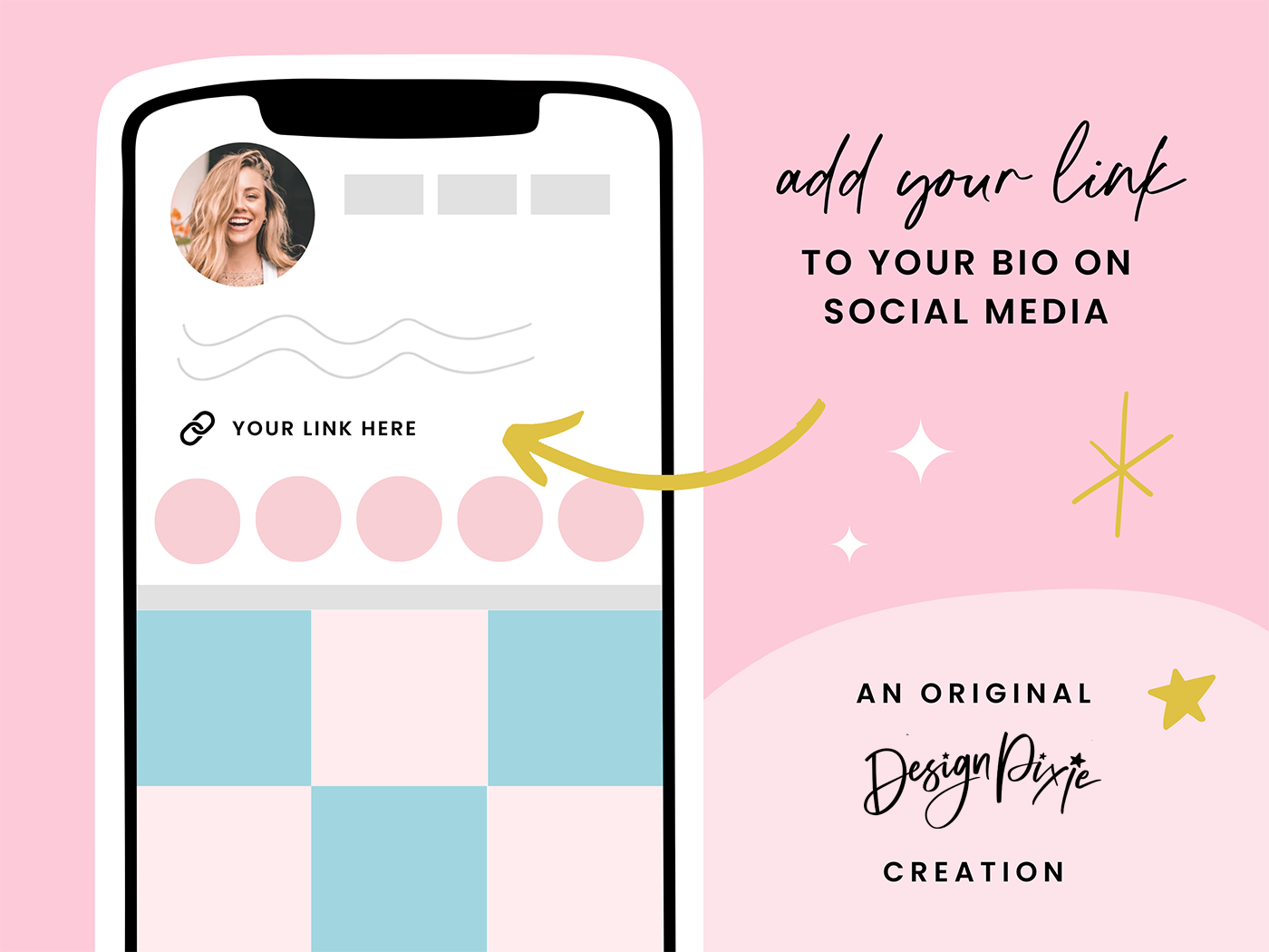 Link In Bio Template - Starry Printables - Design Pixie