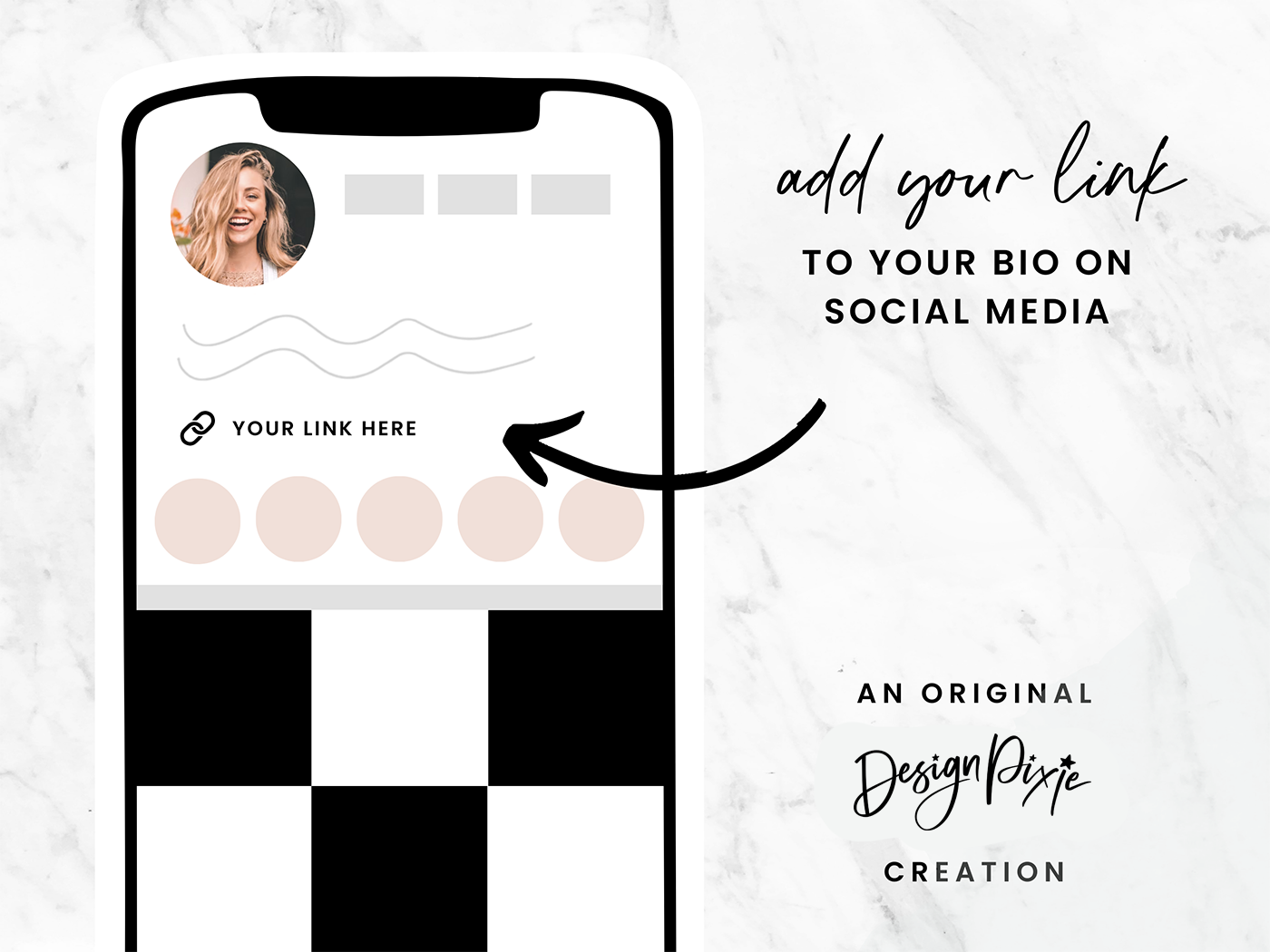 Link In Bio Template - Luxe Edit - Design Pixie