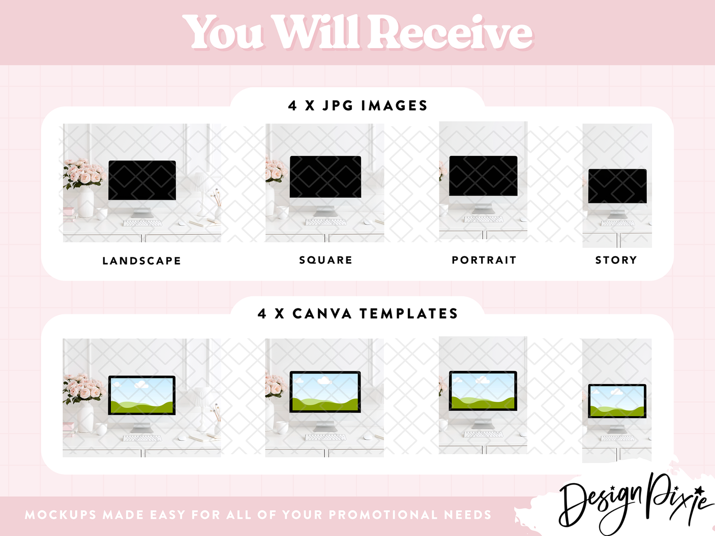 Luxe White iMac Mockup