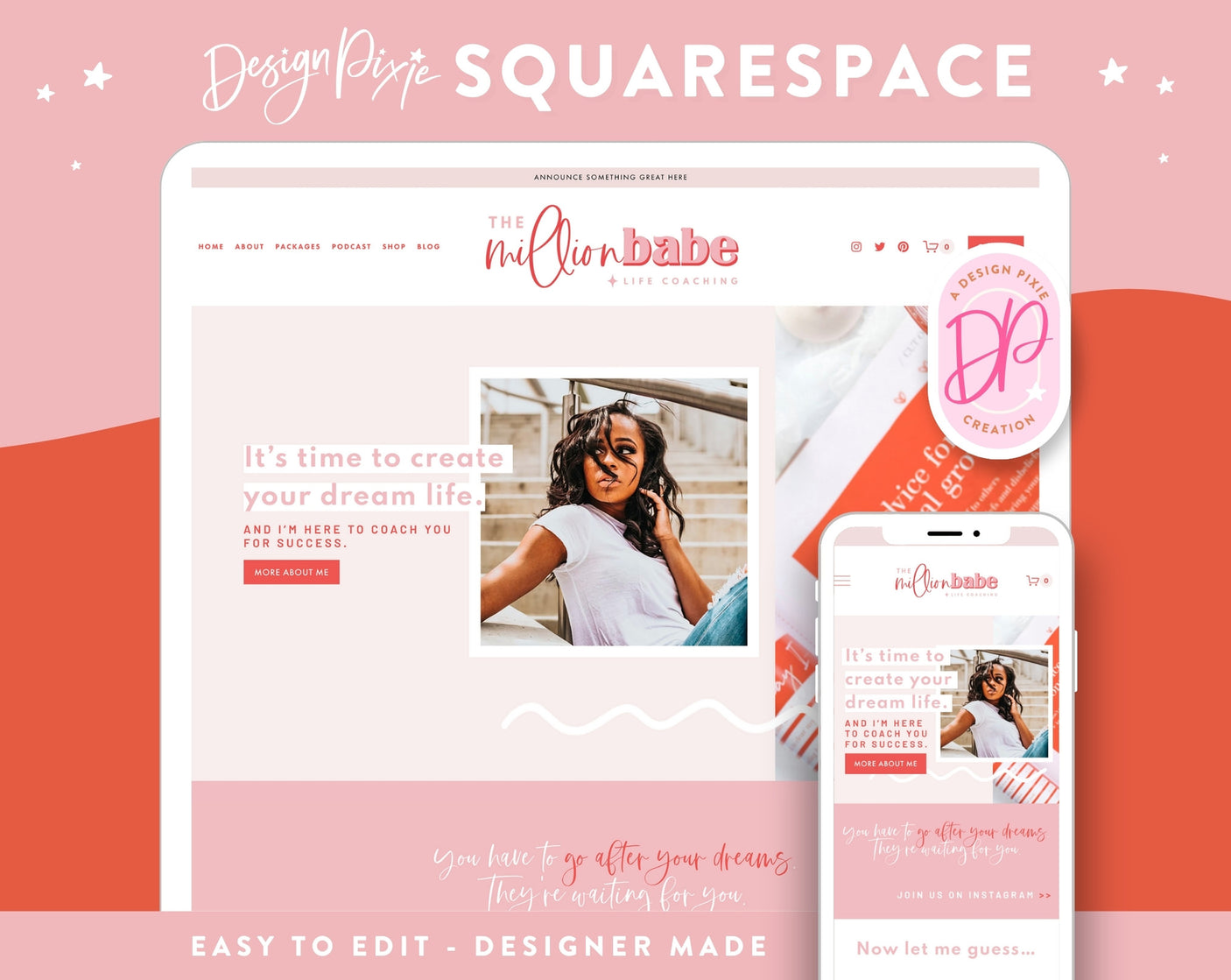 Million Babe Squarespace Template