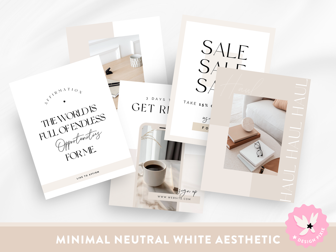 Minimal White Aesthetic Instagram Templates