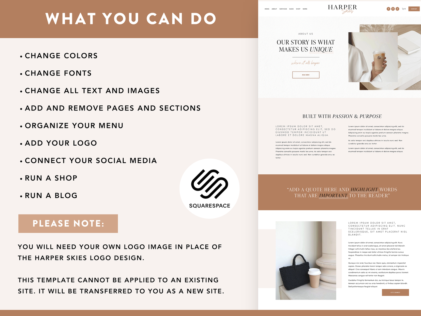 Minimal White Squarespace Template