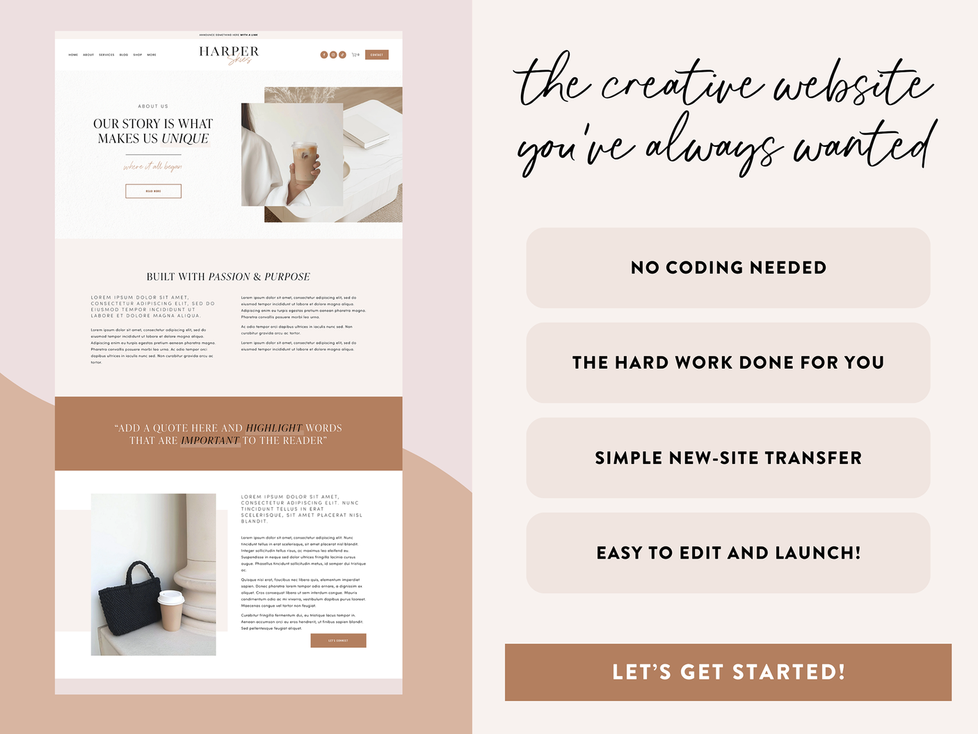 Minimal White Squarespace Template