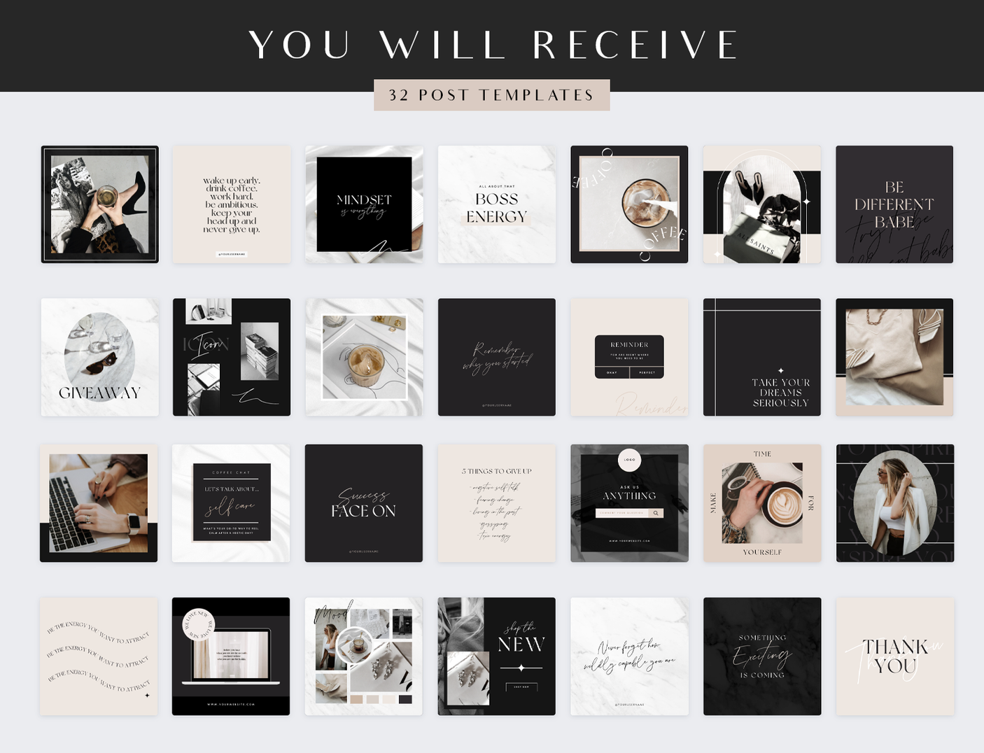 Luxe Edit Instagram Post Templates - Design Pixie