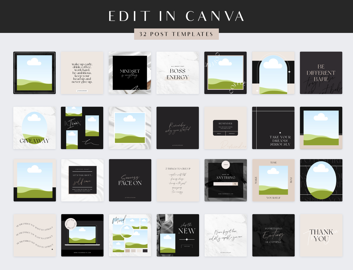 Luxe Edit Instagram Post Templates - Design Pixie