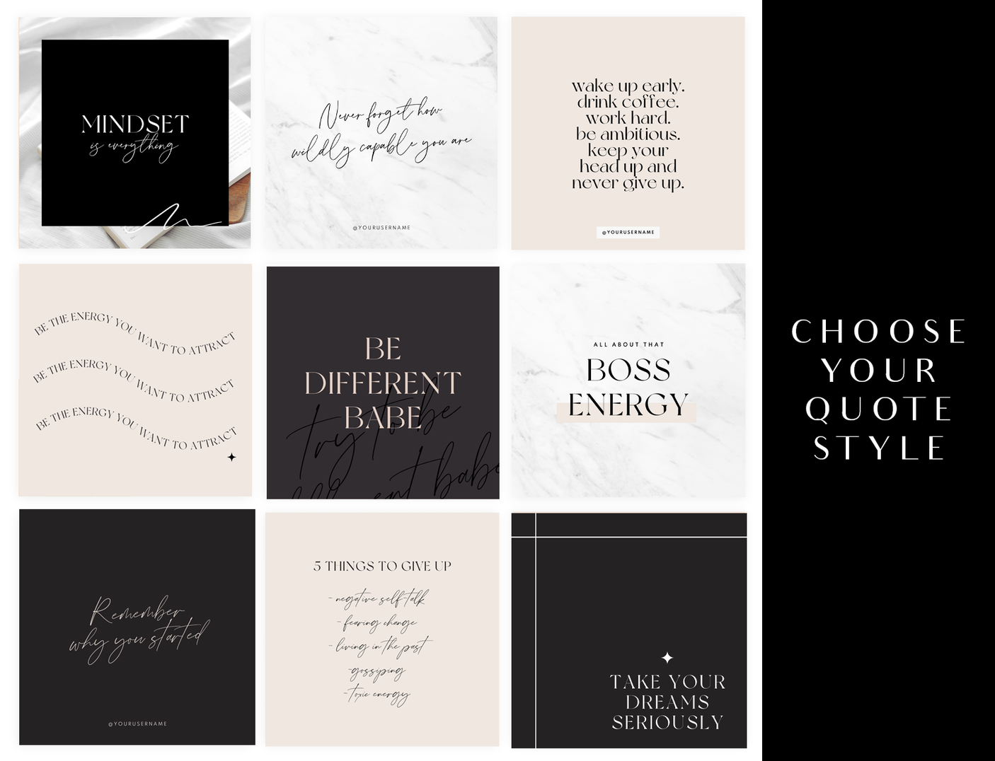 Luxe Edit Instagram Post Templates - Design Pixie
