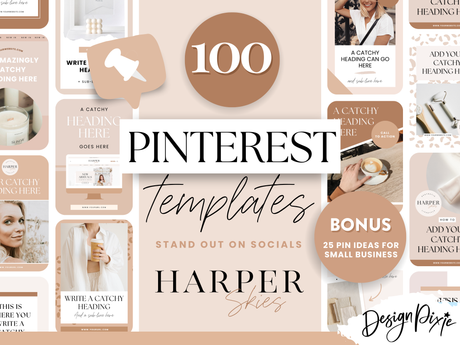 Modern Neutral Pinterest Templates - Design Pixie
