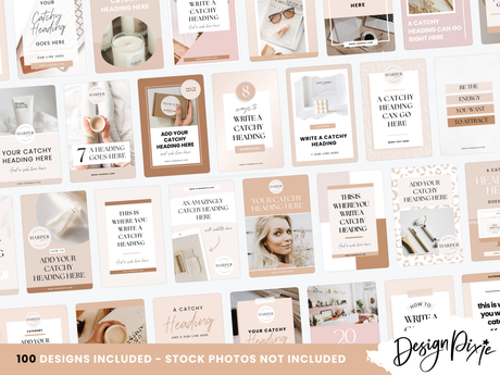 Modern Neutral Pinterest Templates - Design Pixie