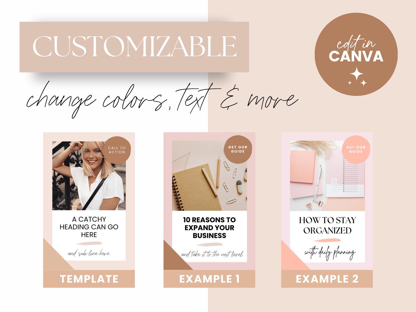 Modern Neutral Pinterest Templates - Design Pixie