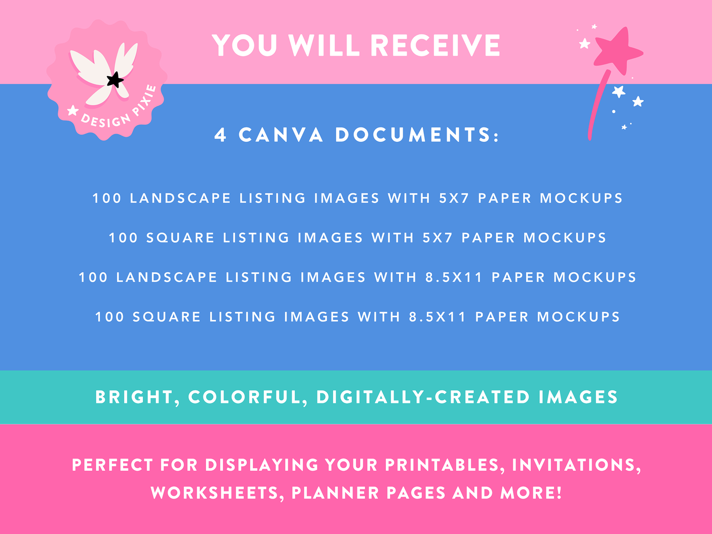 Colorful Paper Mockups Bundle