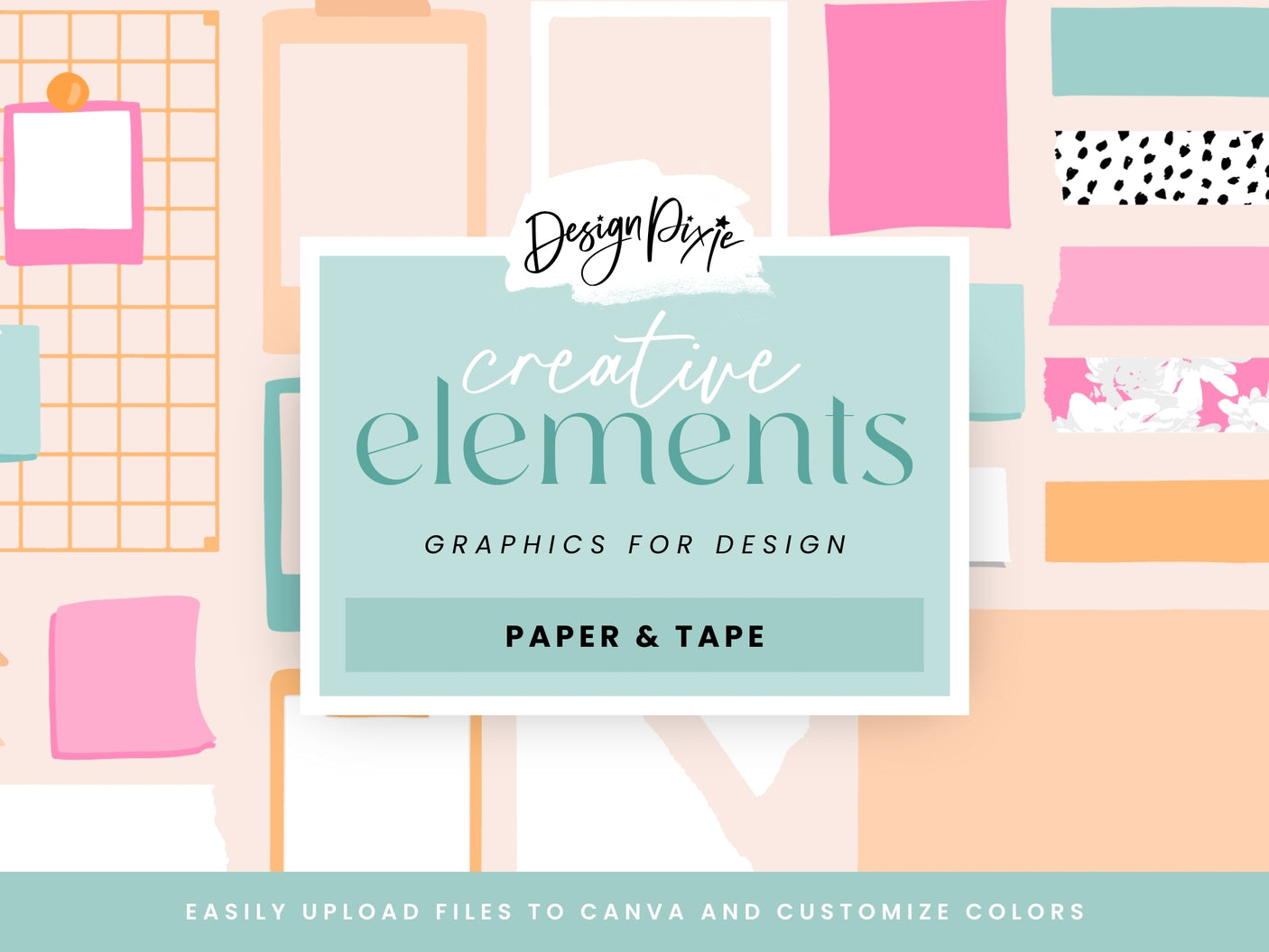 Paper And Tape SVG Elements - Design Pixie