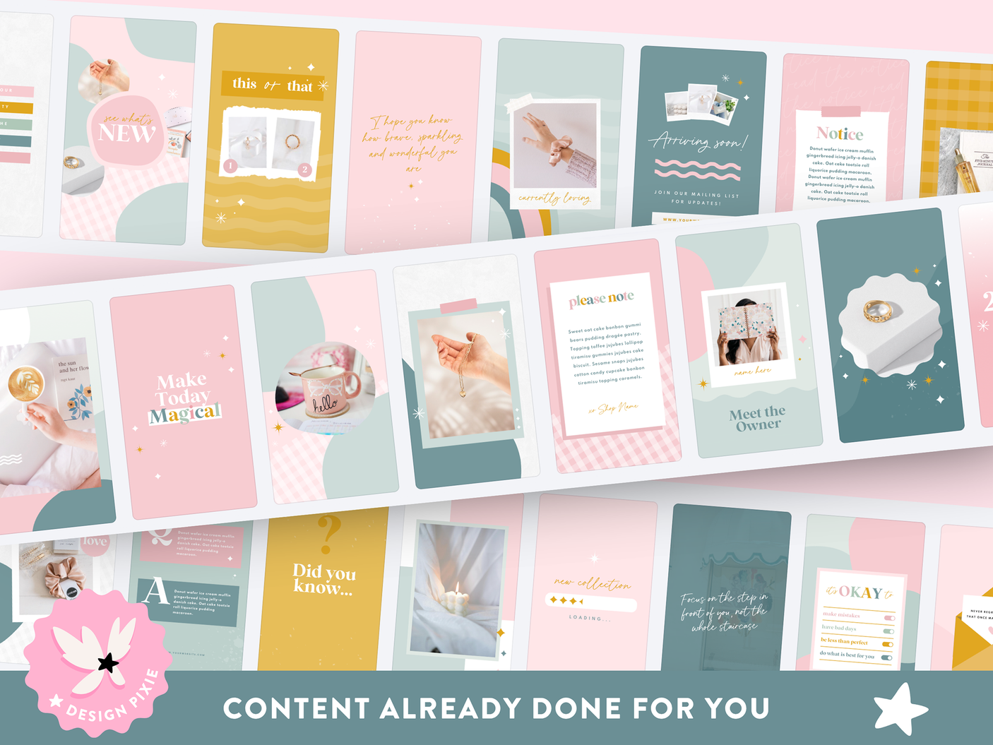Pastel Sparkle Instagram Templates