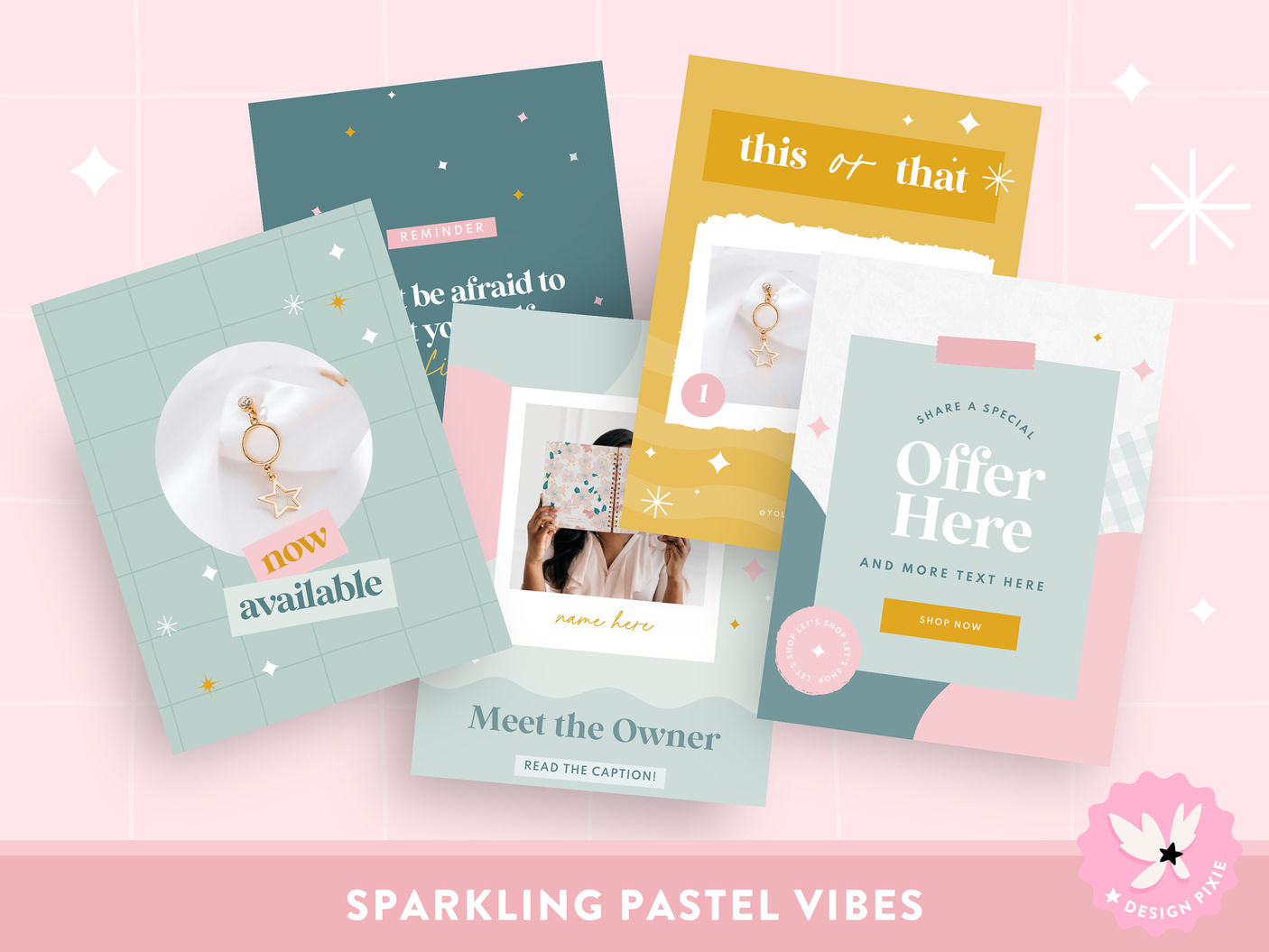 Pastel Sparkle Instagram Templates