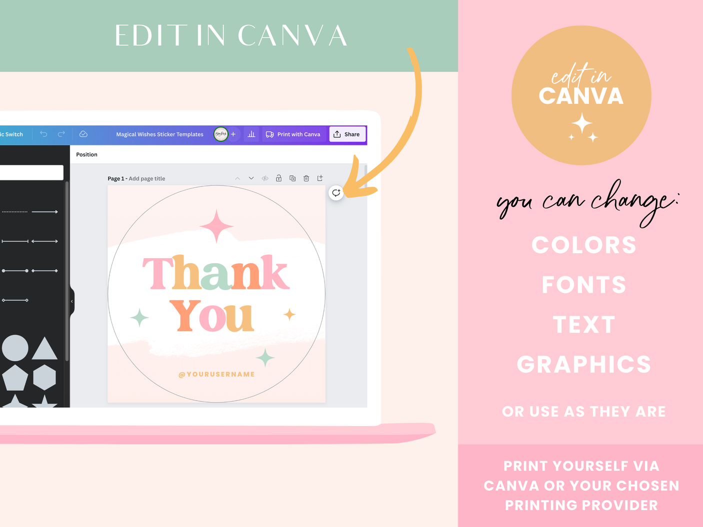 Pastel Rainbow Sticker Label Templates - Design Pixie