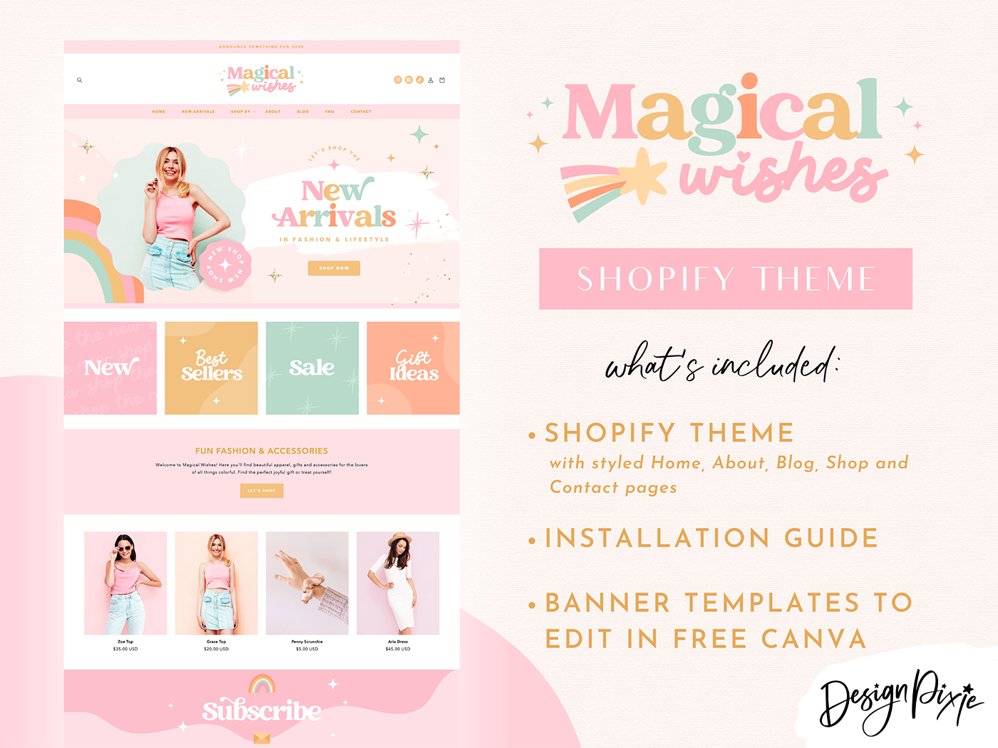 Magical Wishes Shopify Theme - Design Pixie